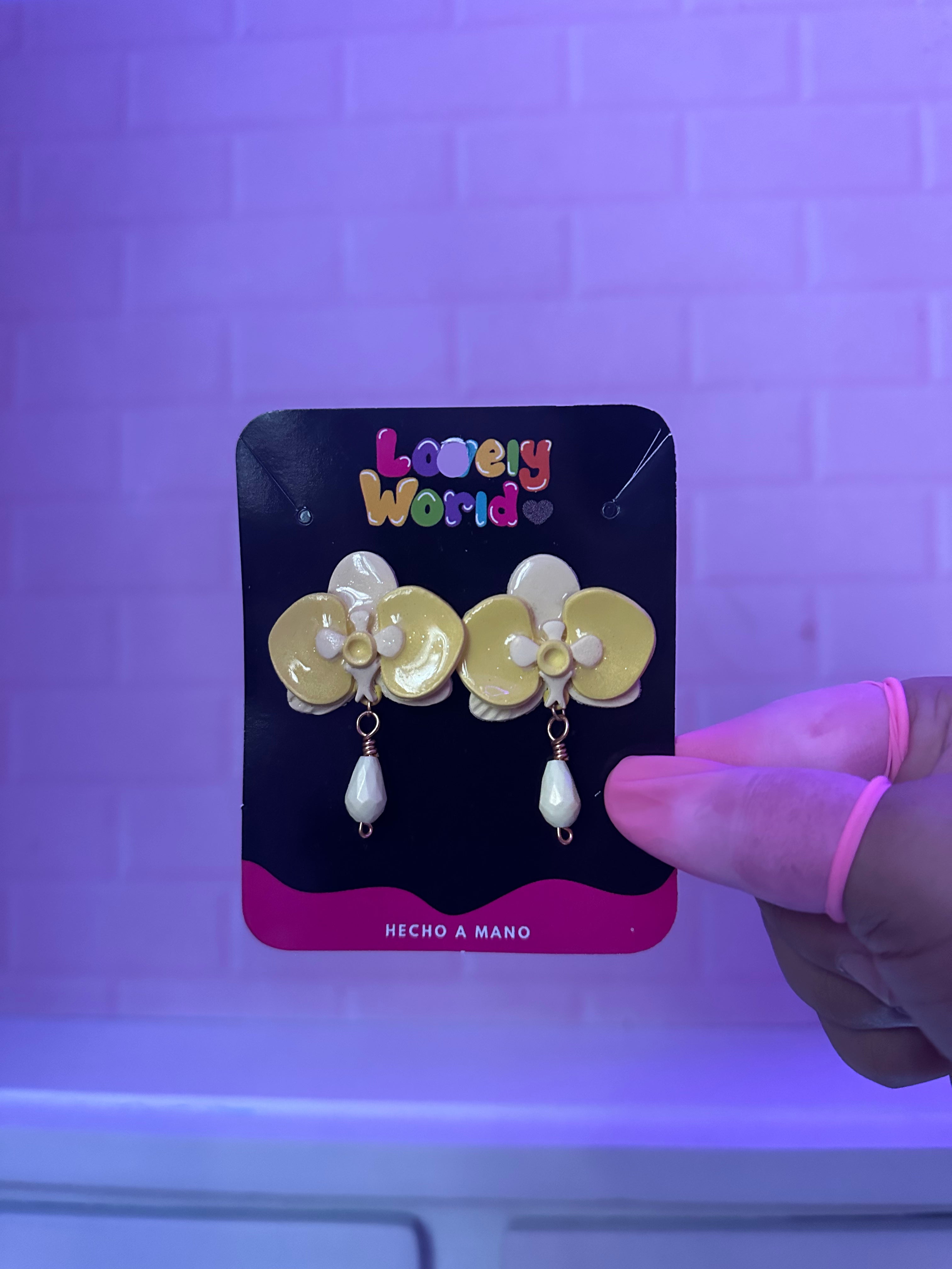 ✨Aretes Orquídea Perla ✨