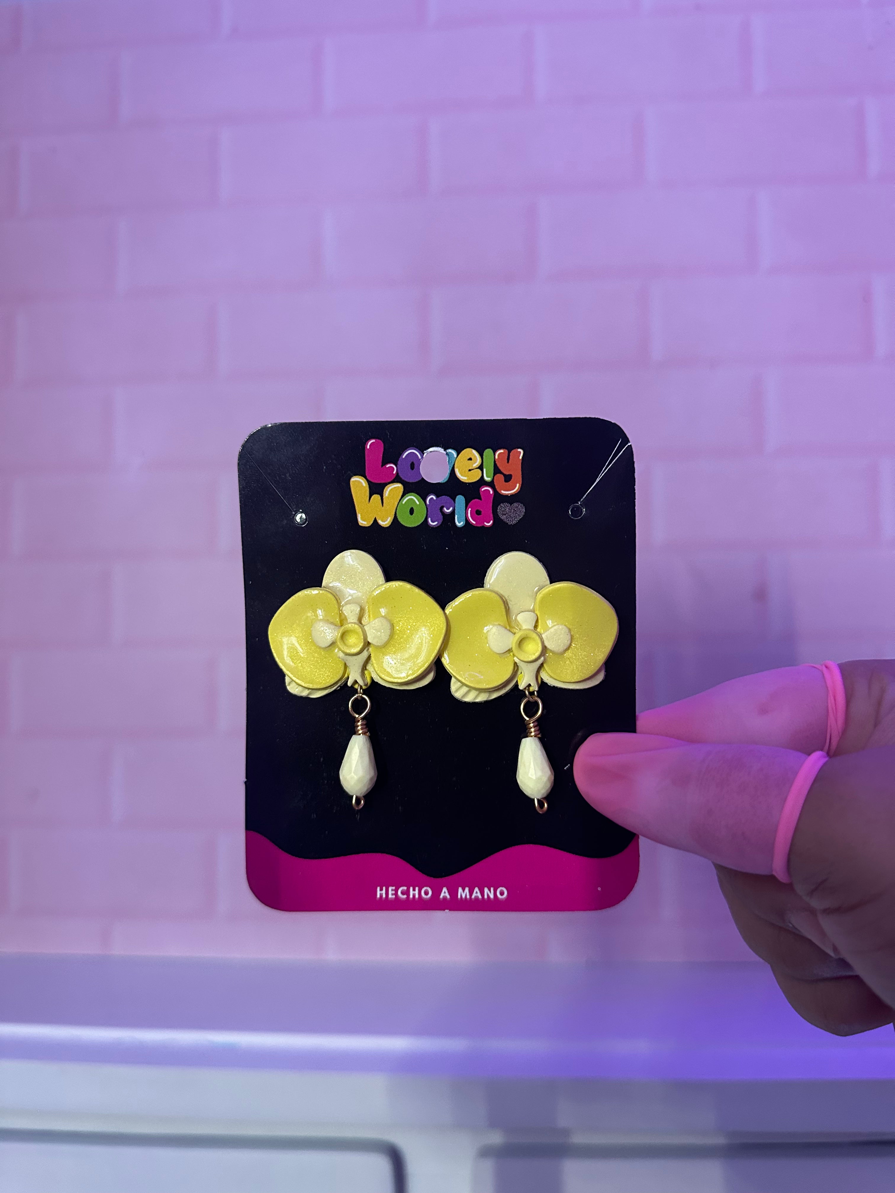 ✨Aretes Orquídea Perla ✨