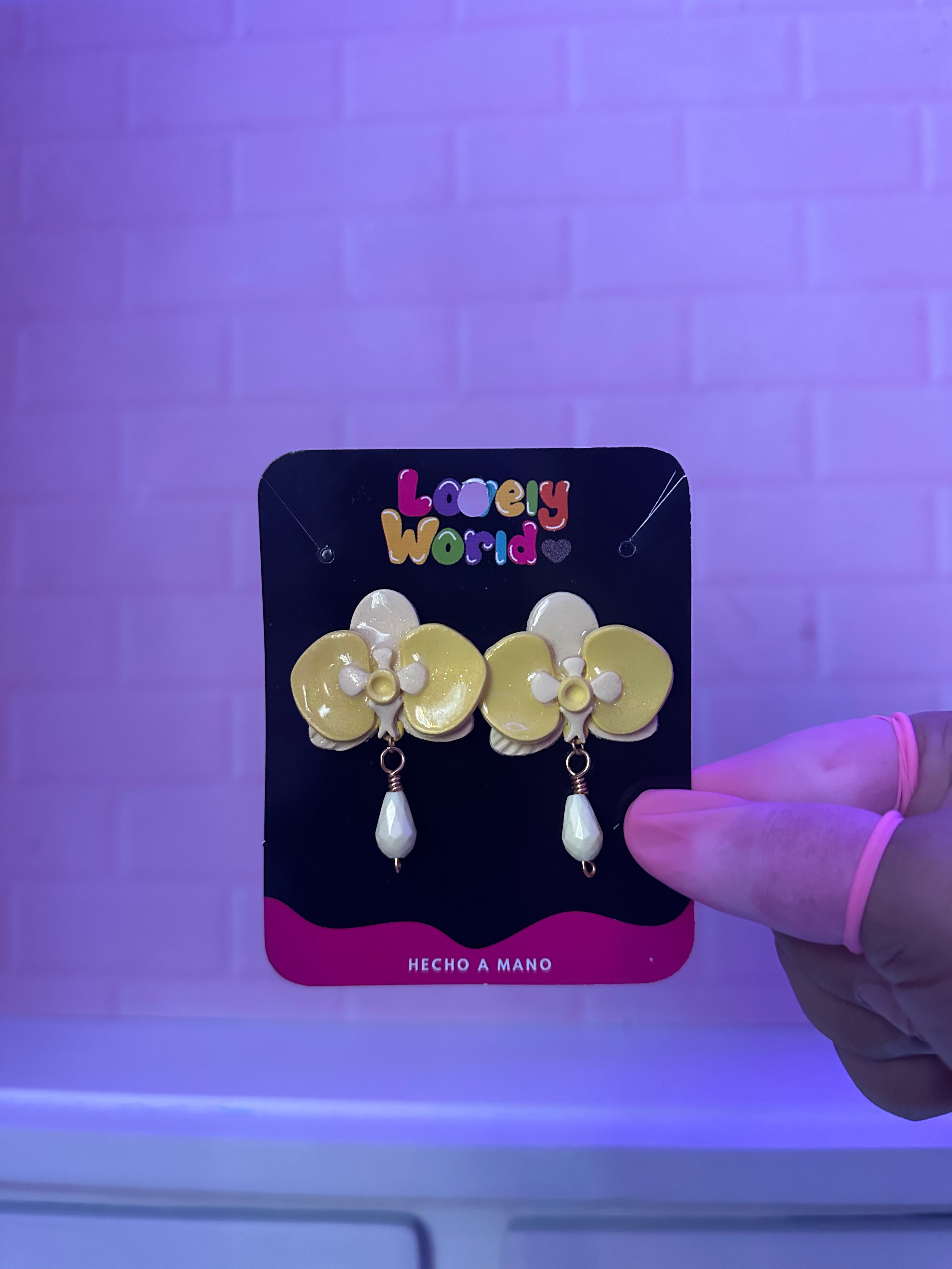 ✨Aretes Orquídea Perla ✨