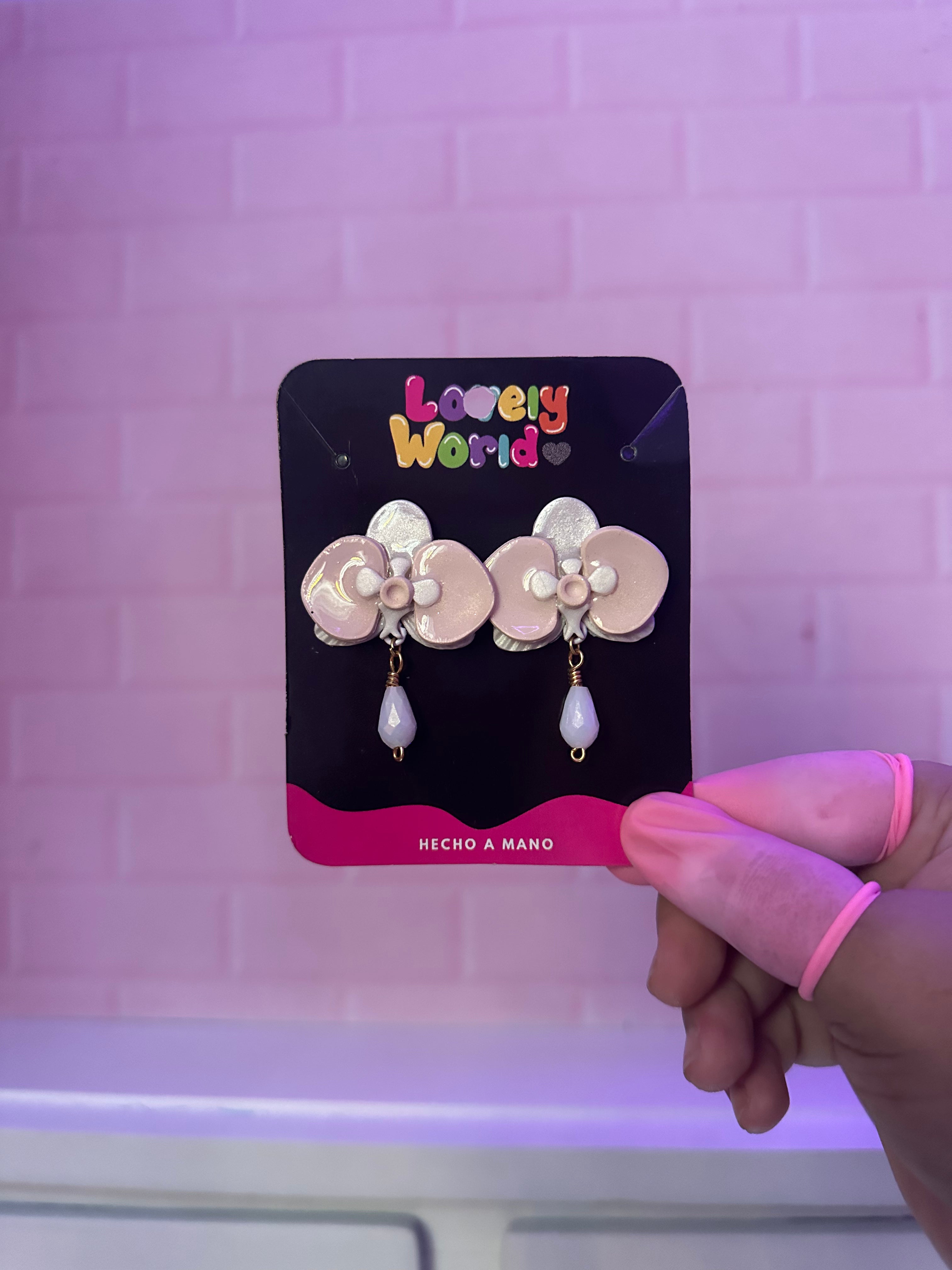 ✨Aretes Orquídea Perla ✨