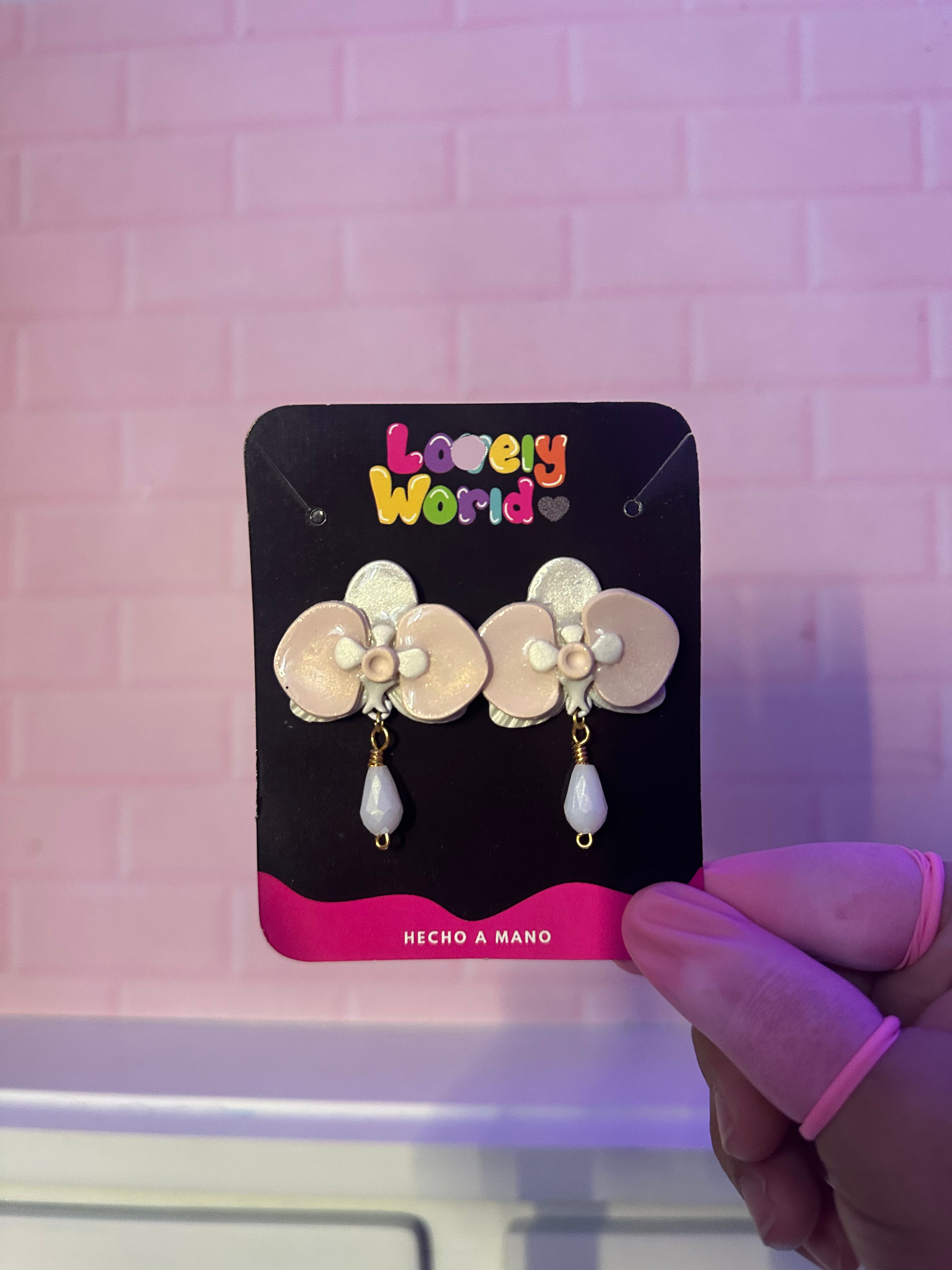 ✨Aretes Orquídea Perla ✨